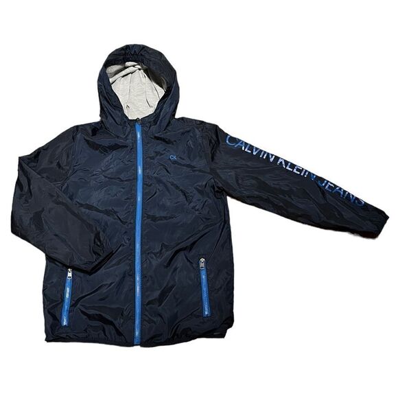 Calvin Klein Jeans Blue Lightweight Jacket, Size YL, EUC - Picture 1 of 7